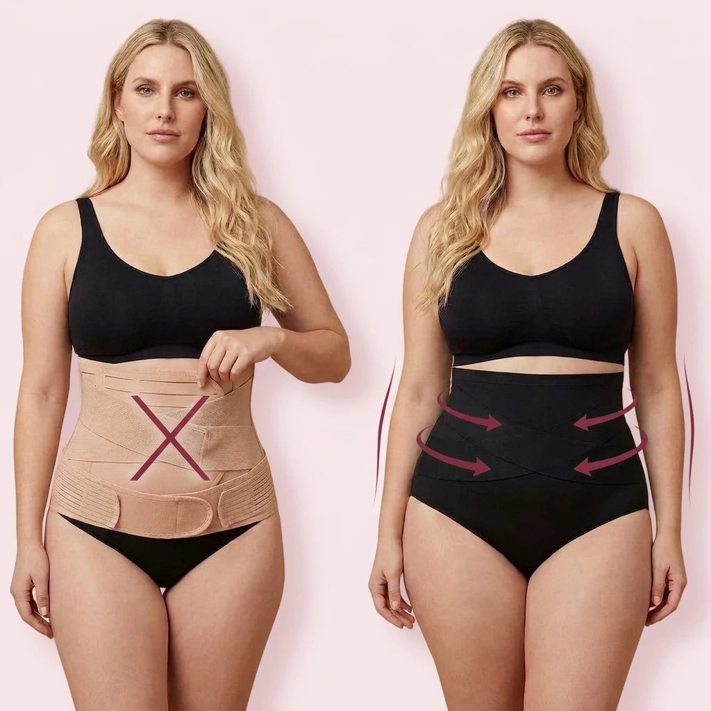Ceinture post-partum classique barrée, compression circulaire Mielaskin